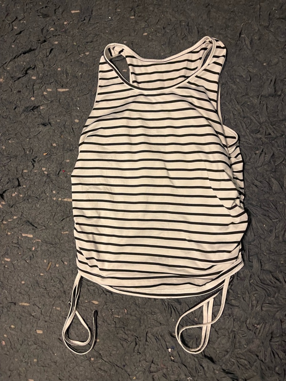 Women’s SHEIN Striped Black & White Racerback Tank Top size medium